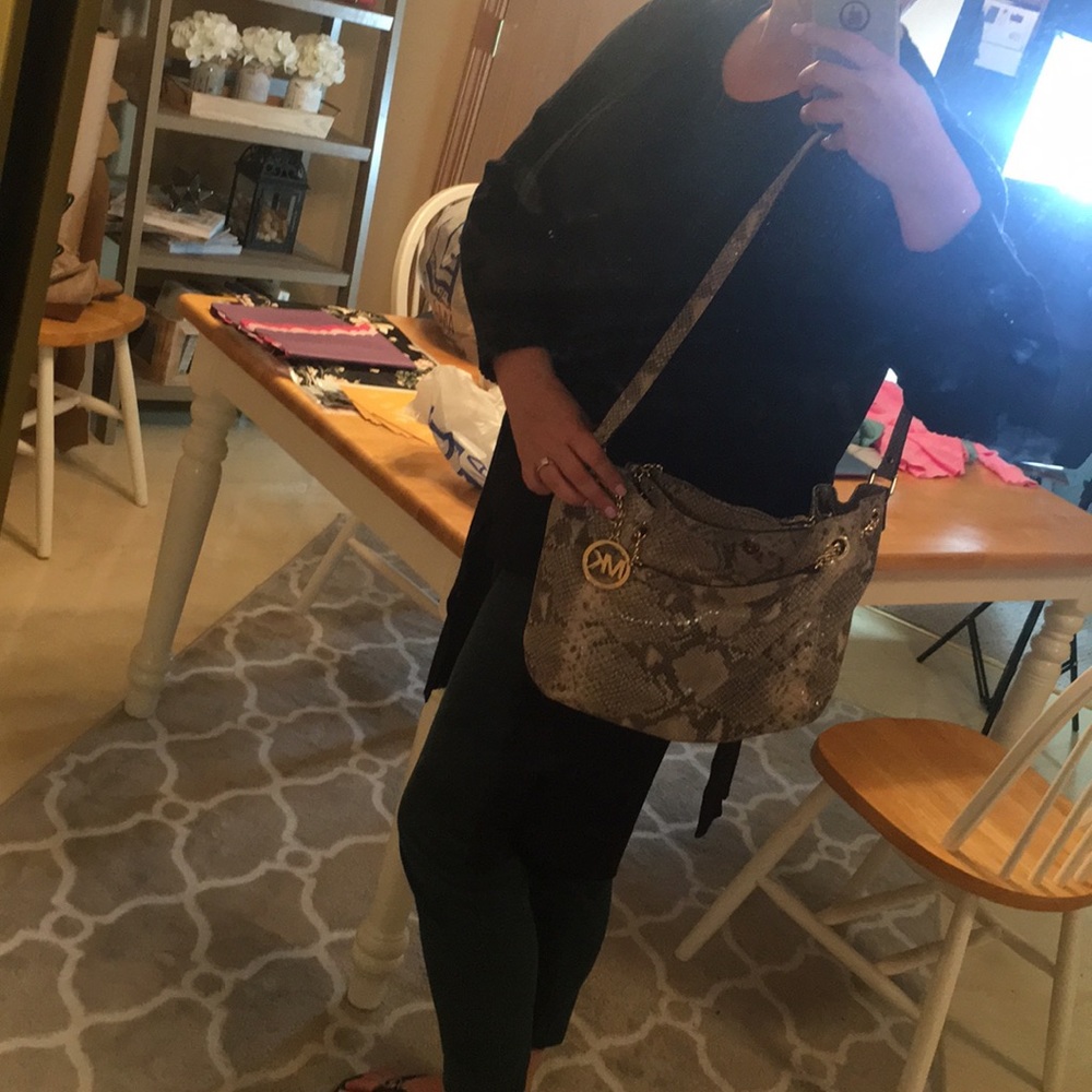 Michael Kors Python Embossed Leather Purse - Picture 8 of 8
